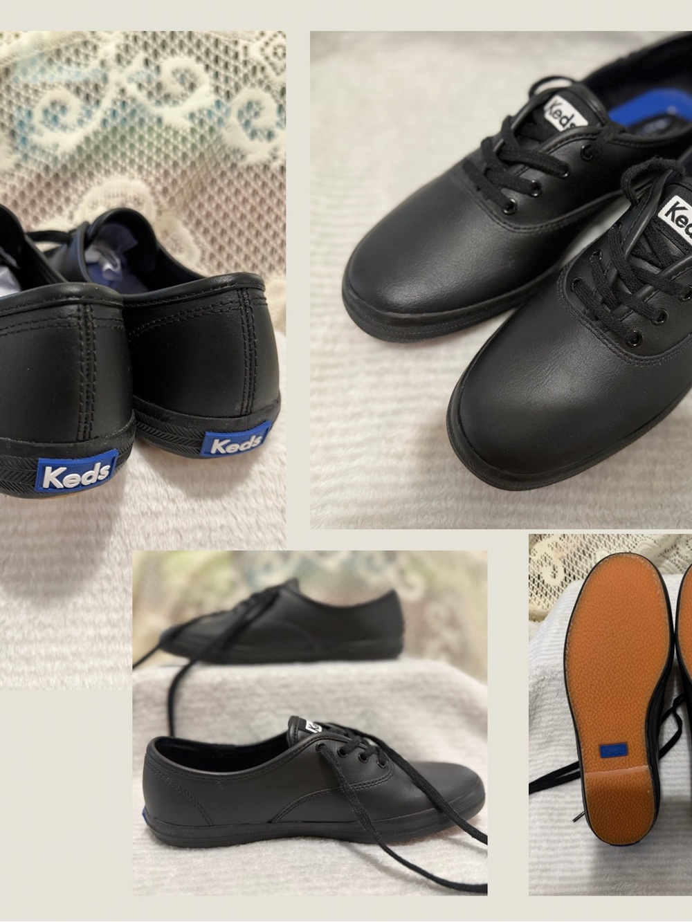Keds Kids Black Lace-Up School Sneaker